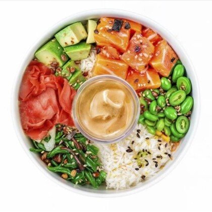 Поке с лососем мини