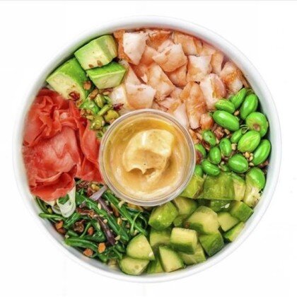 Поке с креветками мини