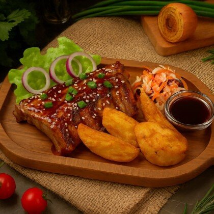 Ребра в соусе терияки