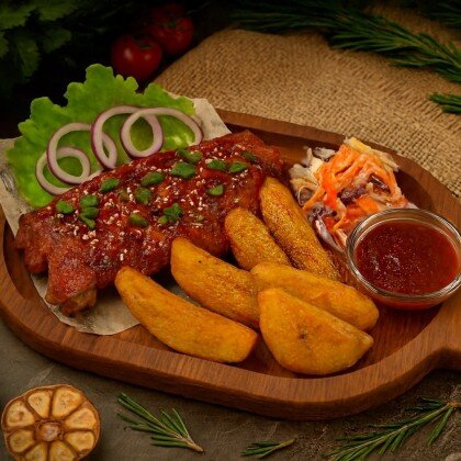 Ребра с томатным соусом чили