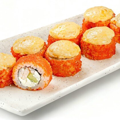 Запеченная креветка и авокадо