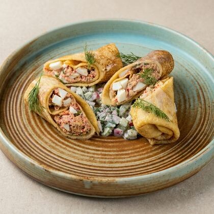 Блинчики с тунцом