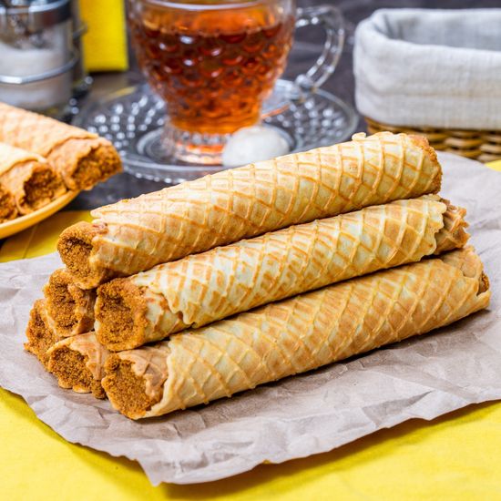Вафельные трубочки с начинкой