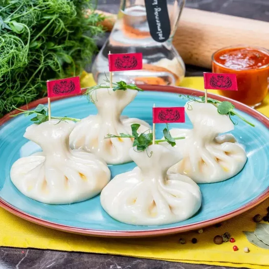 Хинкали с крабом в сливках 1 шт