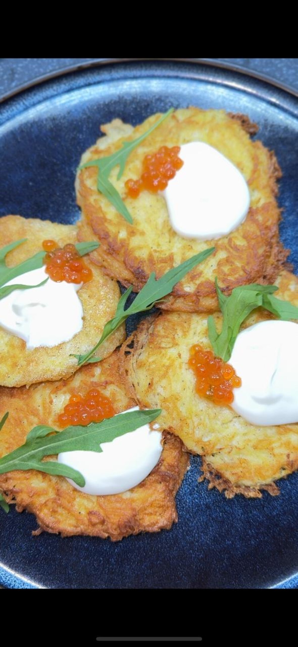 Драники с красной икрой