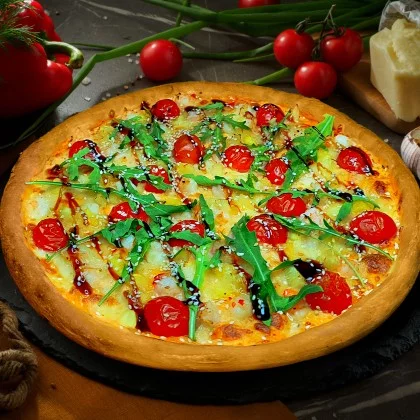Пицца «Королевская» на традиционной лепешке