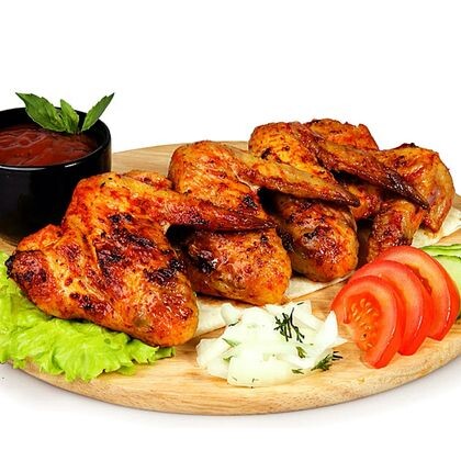 Шашлык из куриных крылышек с соусом кисло-сладким/барбекю