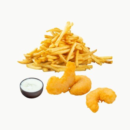 Комбо Креветки, картофель фри + соус