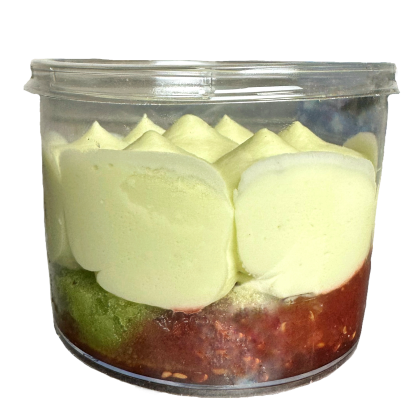 Пирожное малина-фисташка