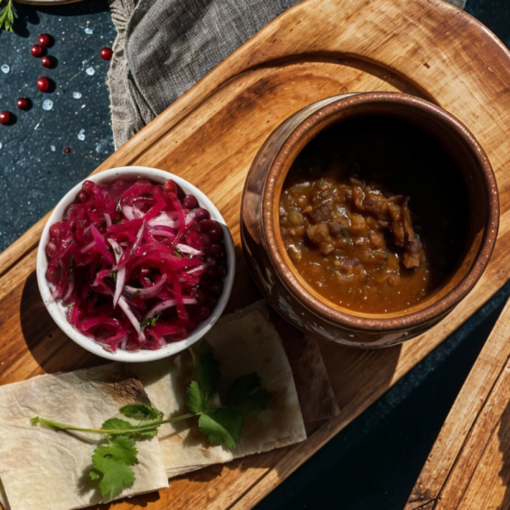 Лобио с гурийской 
капустой