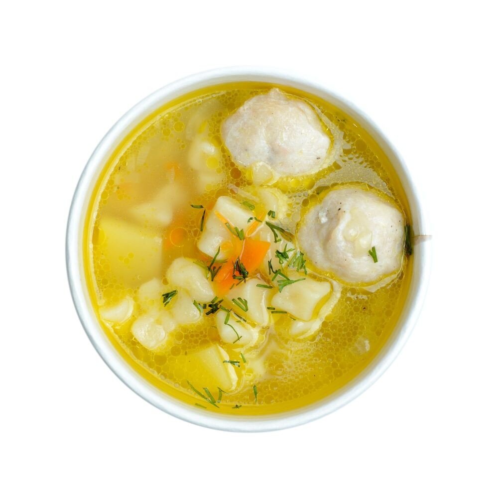 Суп Венский с клецками и слоеными пирожками