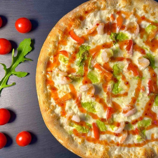 Пицца «Креветки чили»