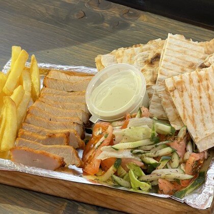 Ланч шаурма со свининой