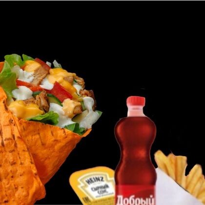 Сырная шаверма комбо