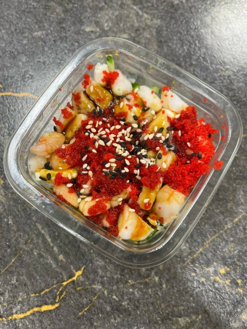 Рисовый трайфл с креветкой