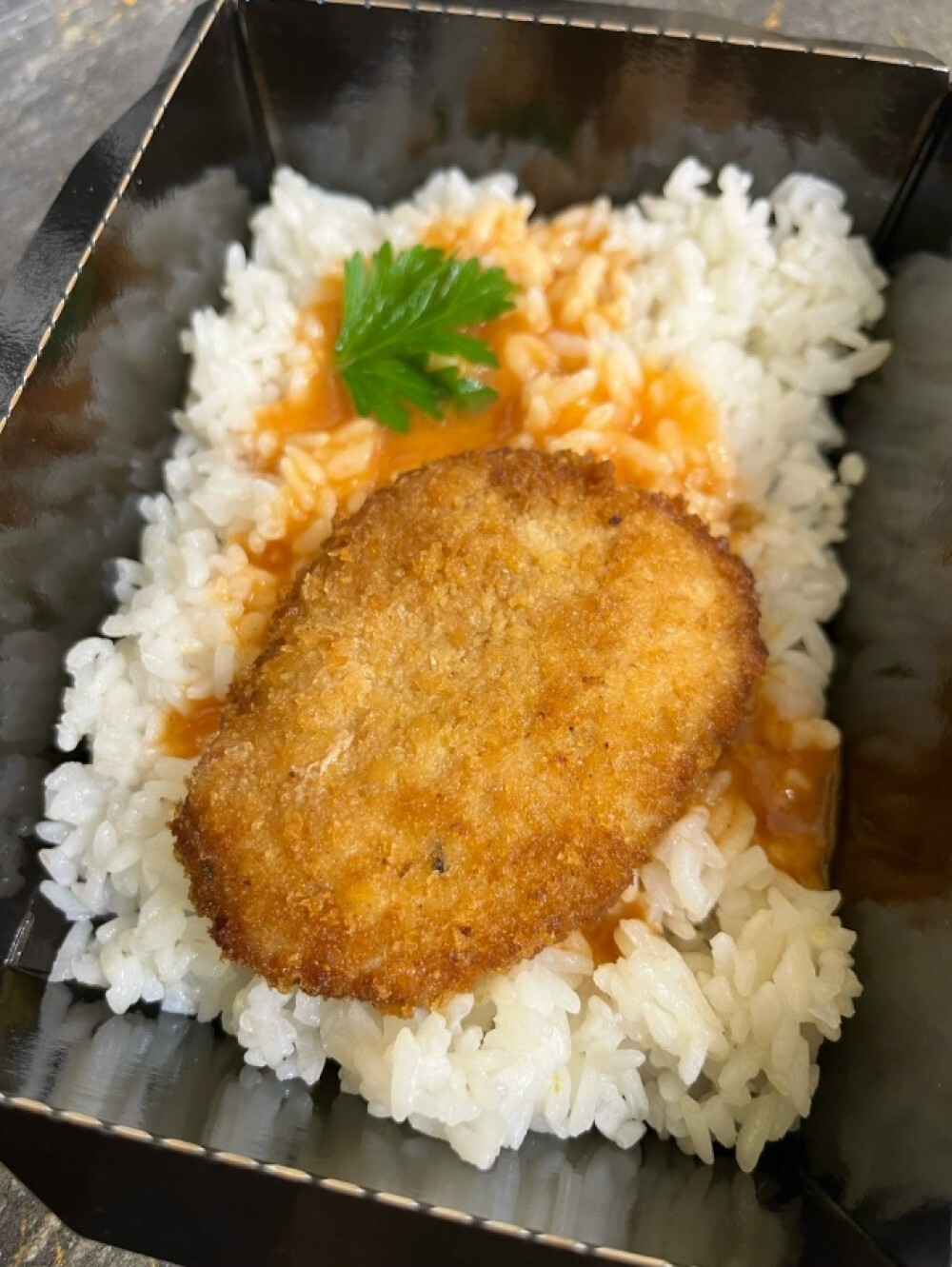 Куриная котлета с рисом