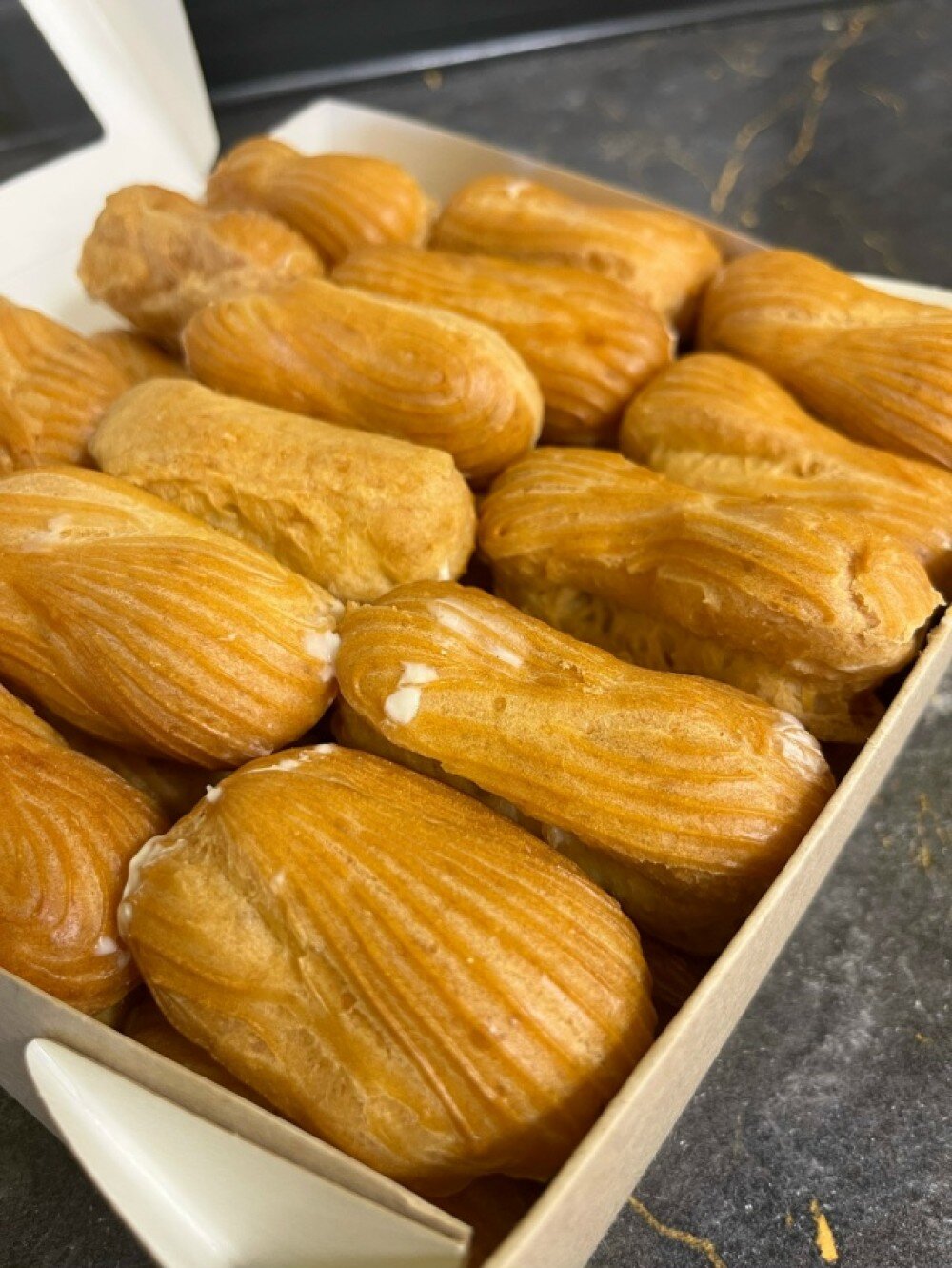 Мини эклеры со сгущенным молоком