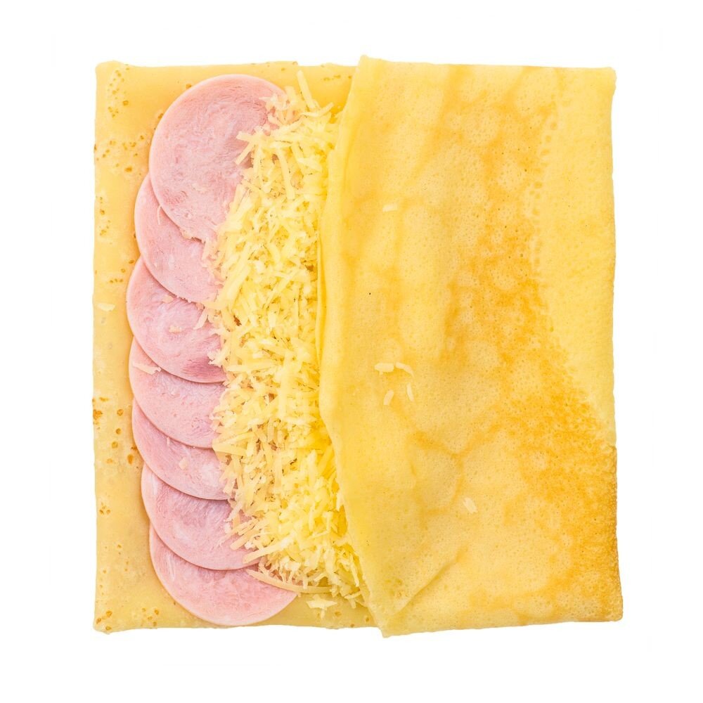 Блин с ветчиной и сыром