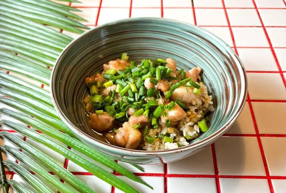 Тяхан с курицей