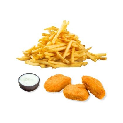 Комбо Наггетсы и картофель фри + соус