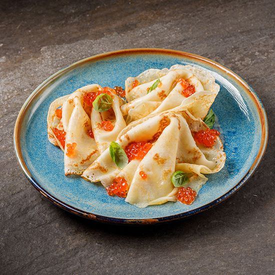 Блины с красной икрой