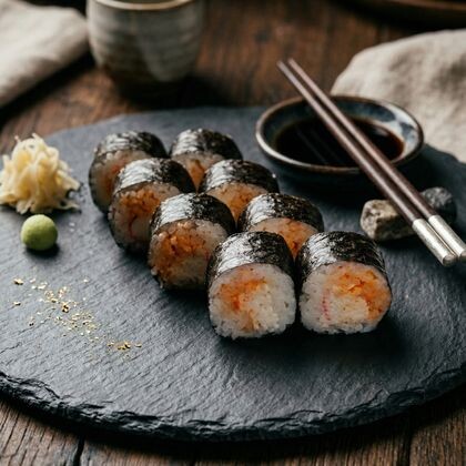 Острый ролл с крабом