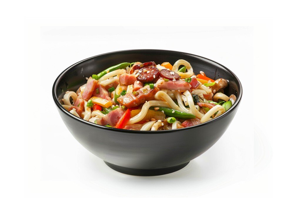 Удон фирменный с  с копченостями