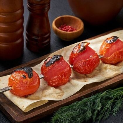 Томаты на углях