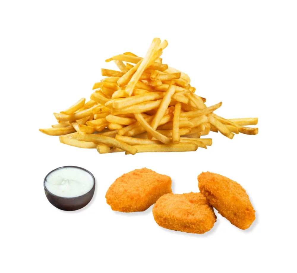 Комбо Наггетсы и картофель фри + соус
