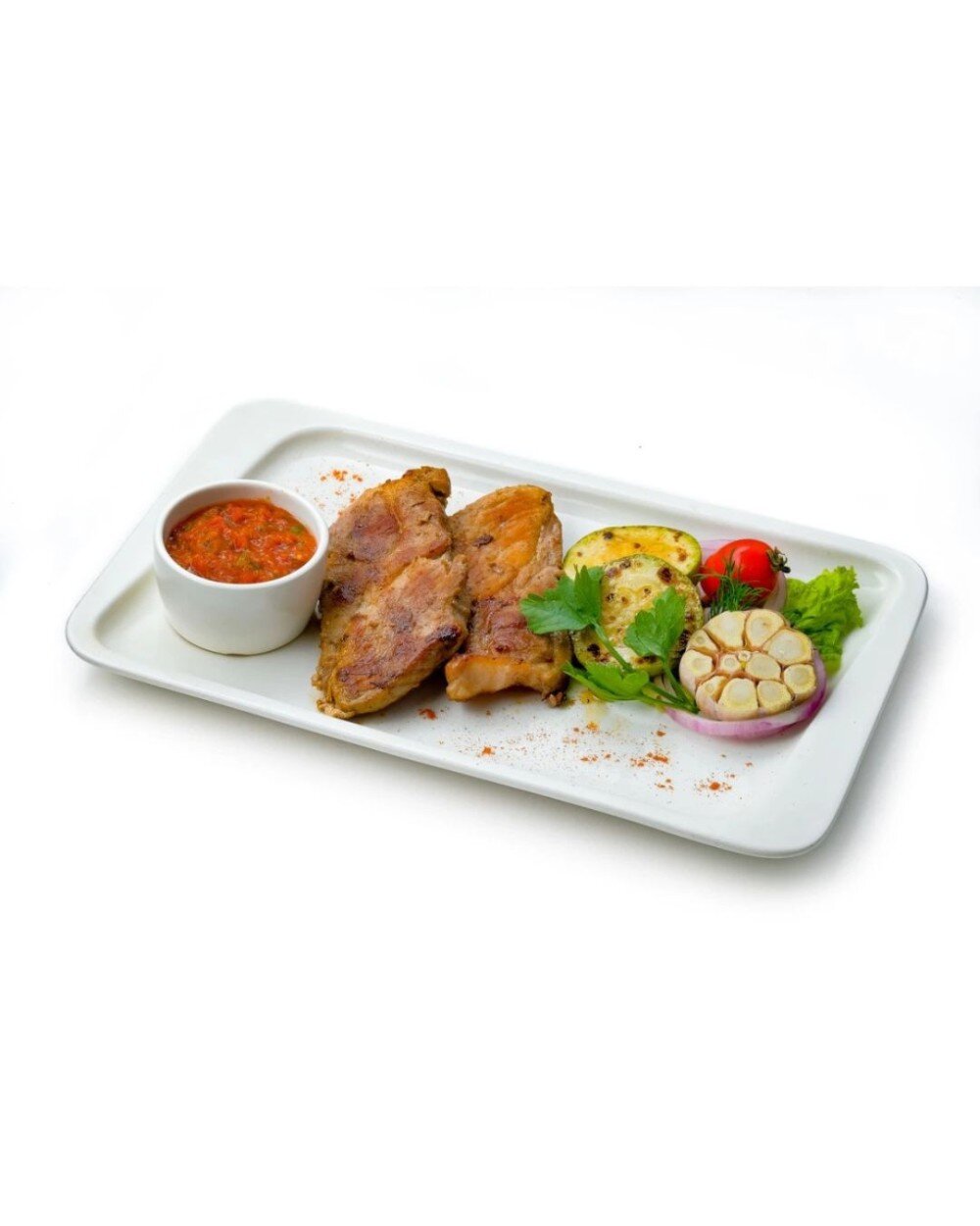 Стейк из свинины на гриле