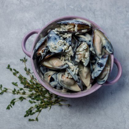 Мидии в соусе дор блю