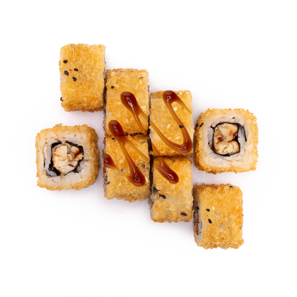 Жареный с угрем ( 8 шт.)