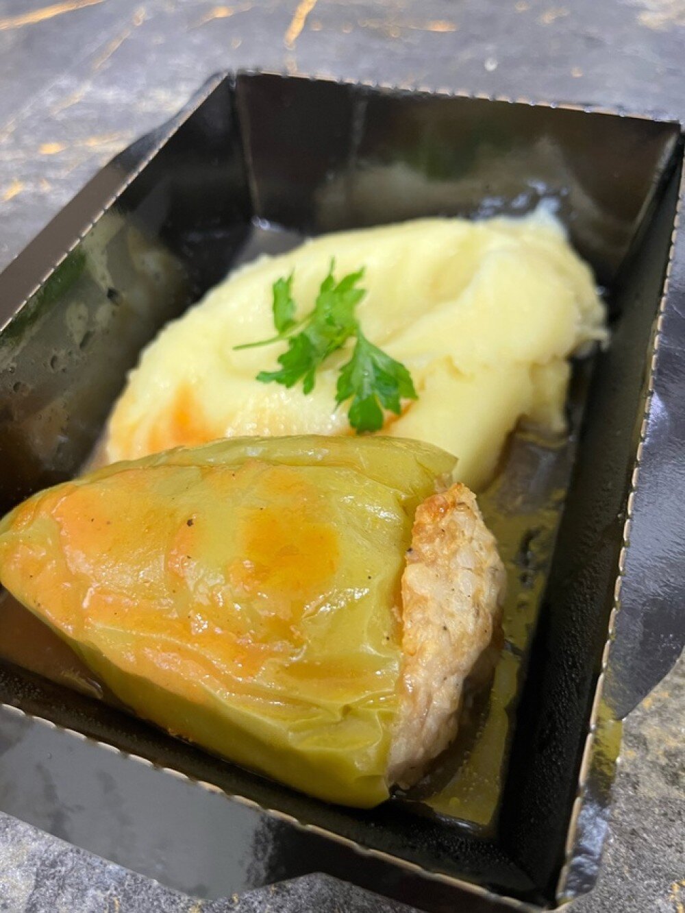 Фаршированный перец с пюре