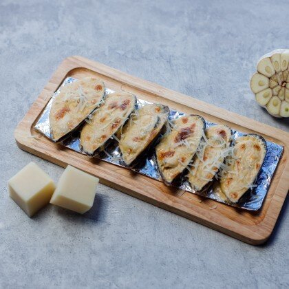 Мидии запеченные в сырном соусе