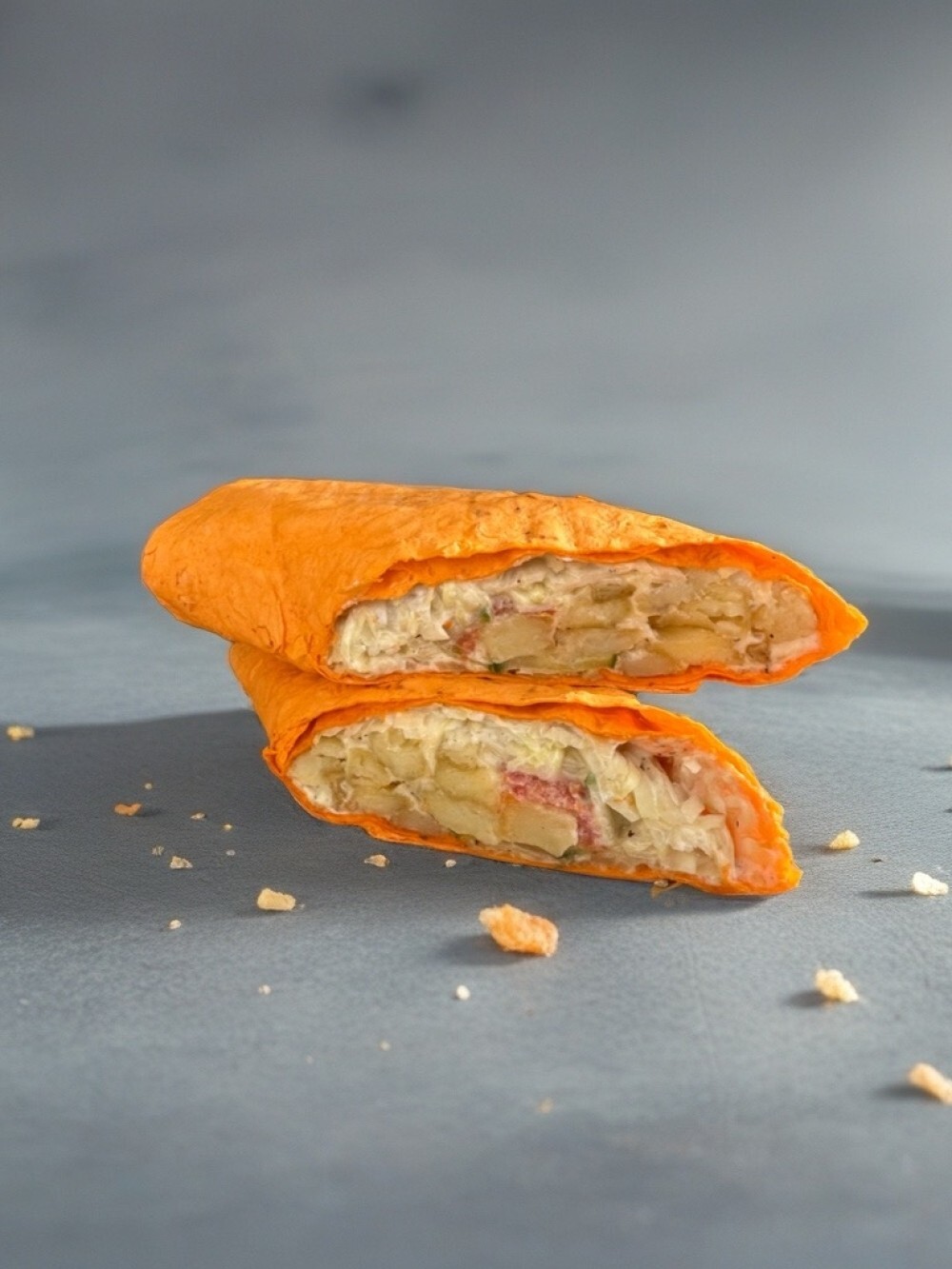 Вегетарианская шаверма с картофелем фри и сыром