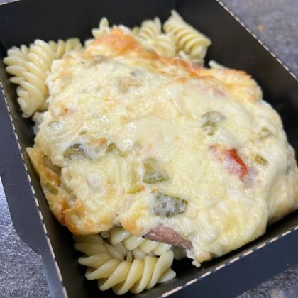 Мясо по-барски с макаронами