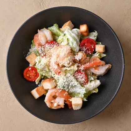 Салат "Цезарь" с креветками